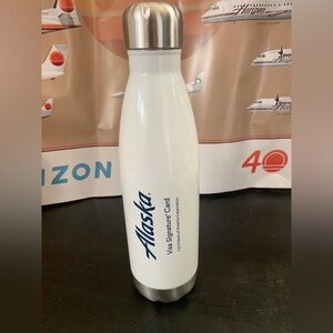 Alaska Airlines Horizon Air water bottle.